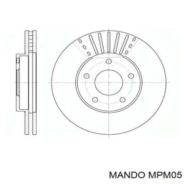 Klocki hamulcowe przednie tarczowe MPM05 Mando