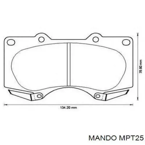 Klocki hamulcowe przednie tarczowe MPT25 Mando