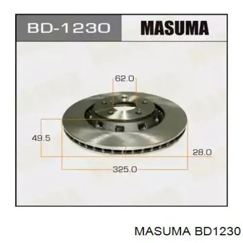 Tarcza hamulcowa przednia BD1230 Masuma