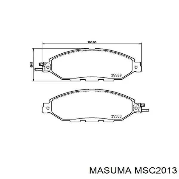 Klocki hamulcowe przednie tarczowe MSC2013 Masuma