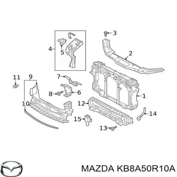 Żaluzja chłodnicy KB8A50R10A Mazda