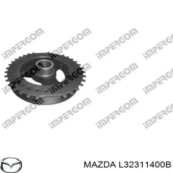 Koło pasowe wału korbowego L32311400B Mazda