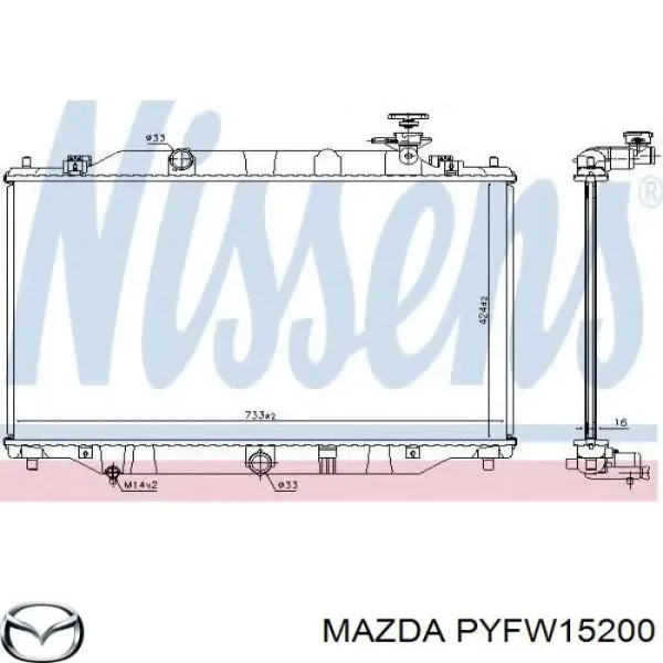 Chłodnica silnika PYFW15200 Mazda