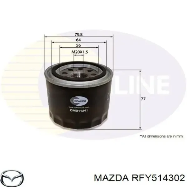 Filtr oleju RFY514302 Mazda