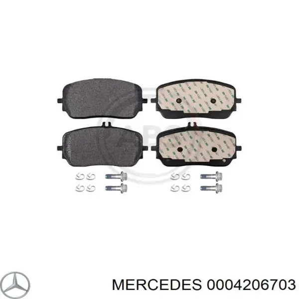 Klocki hamulcowe przednie tarczowe 0004206703 Mercedes
