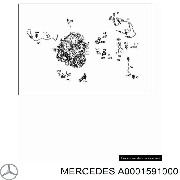 Świeca żarowa A0001591000 Mercedes