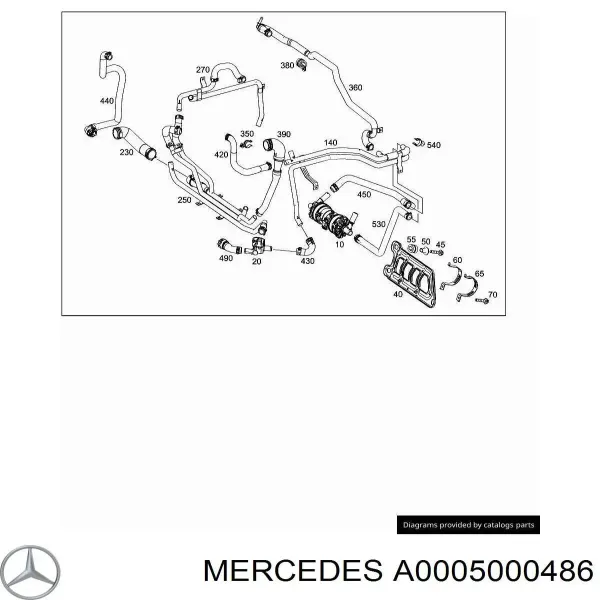 Pompa chłodzenia wodą, dodatkowa elektryczna A0005000486 Mercedes