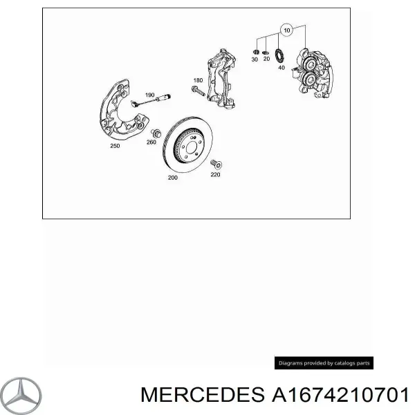 Tarcza hamulcowa przednia A1674210701 Mercedes