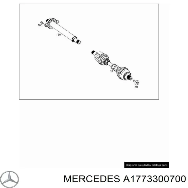 Przegub homokinetyczny wewnętrzny przedni prawy A1773300700 Mercedes