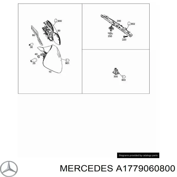 Lampa zespolona tylna prawa Mercedes A W177
