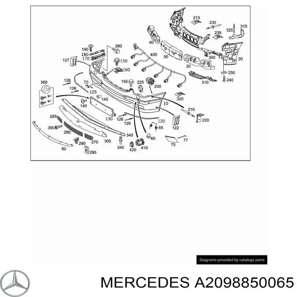 Wzmocnienie zderzaka przedniego Mercedes CLK C209