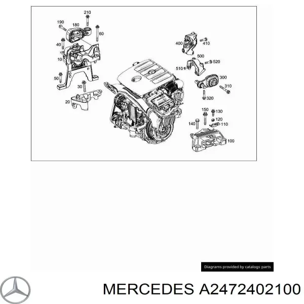 Poduszka (podpora skrzyni biegów) Mercedes A W177