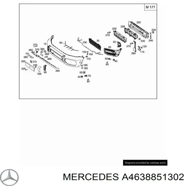 Nakładka na zderzak przedni lewa A4638851302 Mercedes