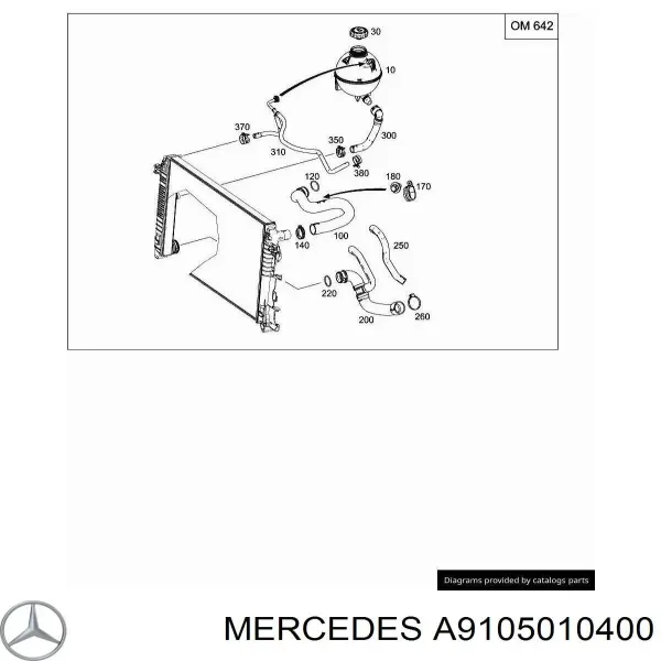 Zbiorniczek wyrównawczy układu chłodzenia A9105010400 Mercedes