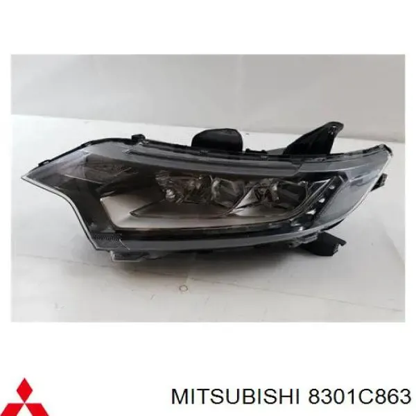 Reflektor lewy 8301C863 Mitsubishi