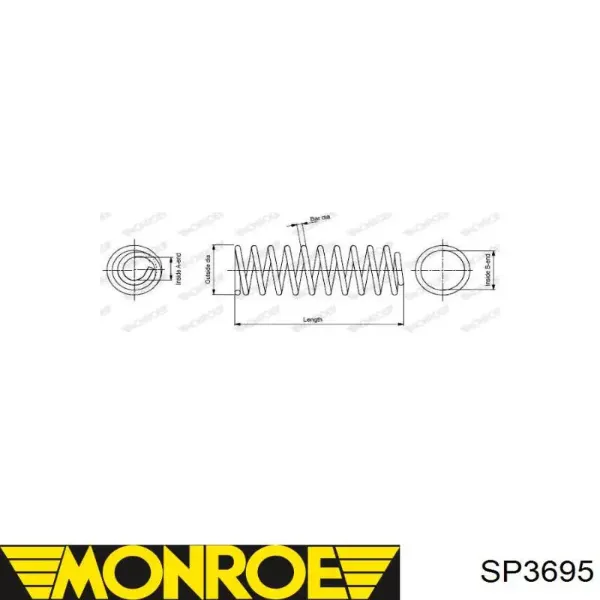 Sprężyna tylna SP3695 Monroe