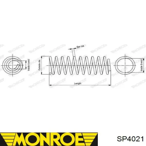 Sprężyna tylna SP4021 Monroe