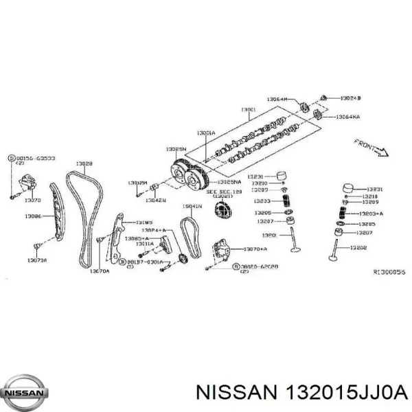 Zawór dolotowy/ssący 132015JJ0A Nissan/Infiniti