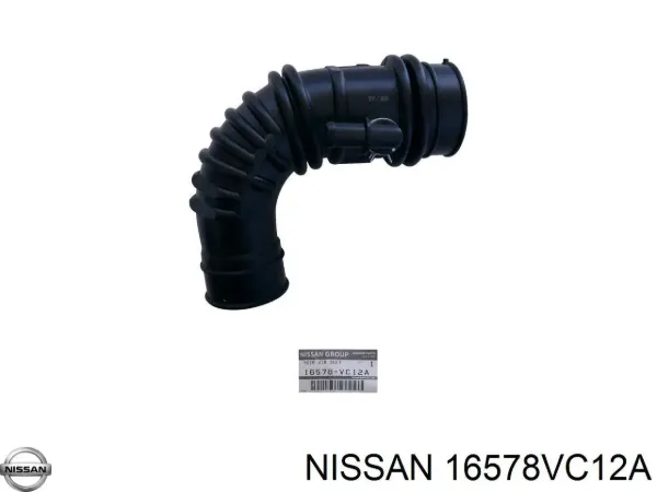 Króciec powietrza, wlot do turbiny (doładowanie) 16578VC12A Nissan/Infiniti
