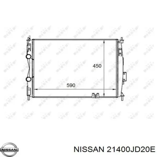 Chłodnica silnika 21400JD20E Nissan/Infiniti