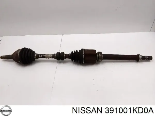 Półoś napędowa przednia prawa 391001KD0A Nissan/Infiniti
