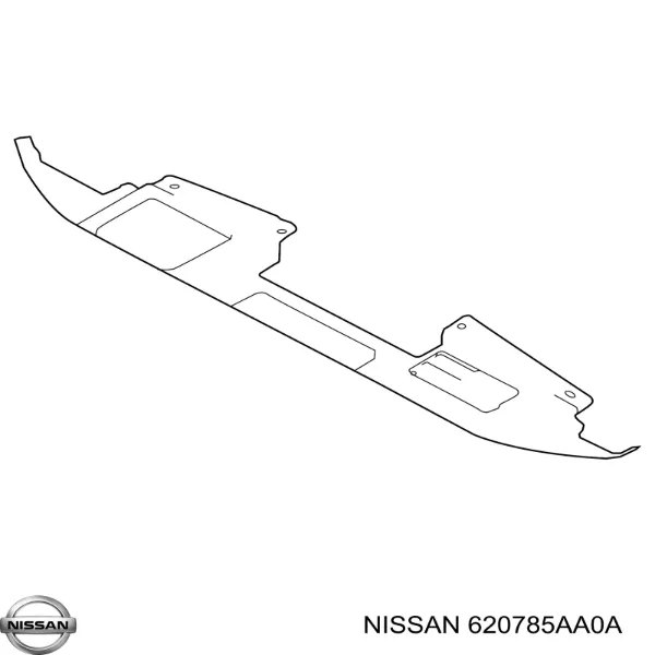 Nakładka panelu przedniego (osłony chłodnicy) górna 620785AA0A Nissan/Infiniti