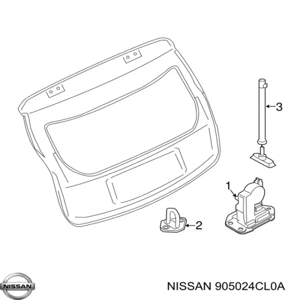 Zamek klapy bagażnika (3/5 drzwi tylnych) Nissan Murano Z51