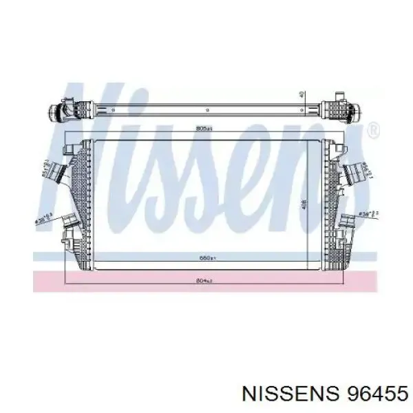 Chłodnica intercoolera 96455 Nissens