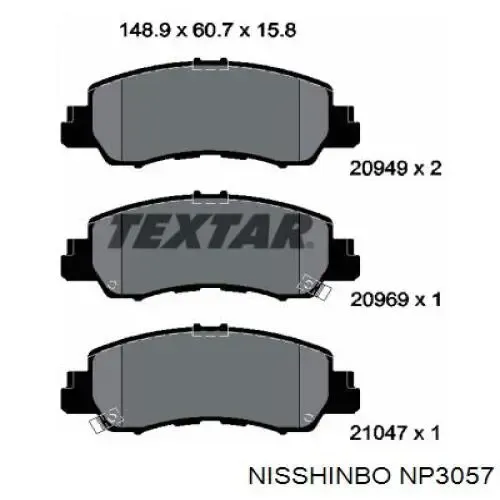 Klocki hamulcowe przednie tarczowe 4605B481 Mitsubishi