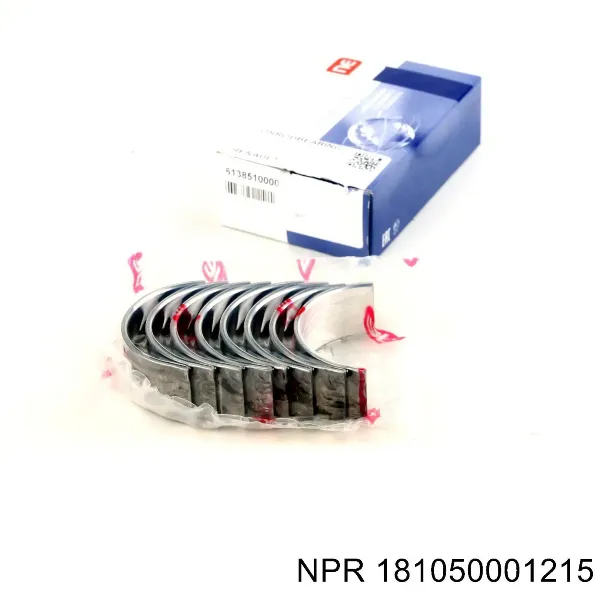 Panewki korbowodowe wału korbowego, zestaw, 1. naprawa (+0,25) 181050001215 NE/NPR