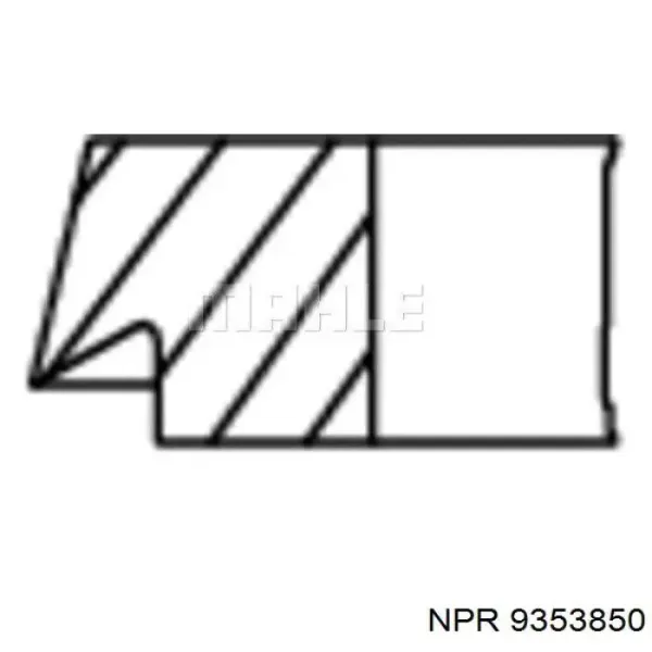 Pierścienie tłokowe na 1 cylinder, 2. naprawa (+0,50) 9353850 NE/NPR
