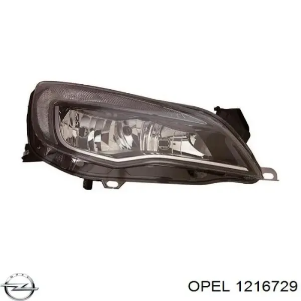 Reflektor prawy 1216729 Opel