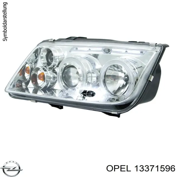Reflektor prawy 13371596 Opel
