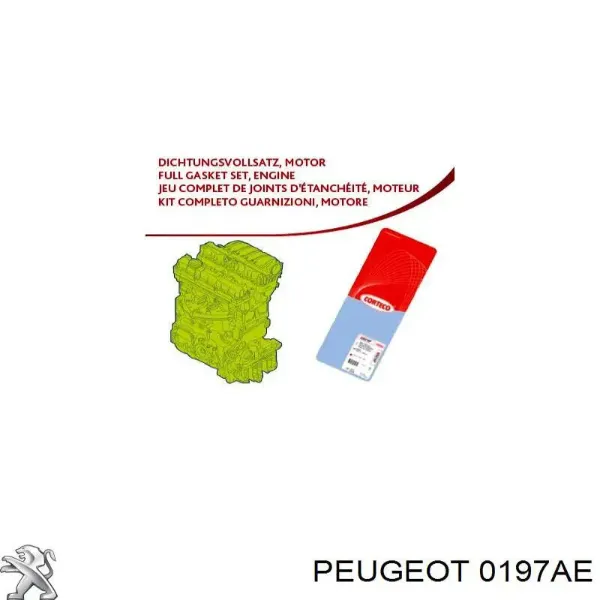 Zestaw uszczelek silnika pełny Peugeot 407 SW 6E