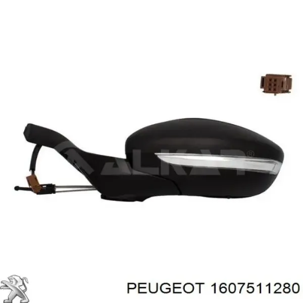 Lusterko wsteczne prawe 1607511280 Peugeot/Citroen
