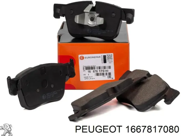 Klocki hamulcowe przednie tarczowe 1667817080 Peugeot/Citroen