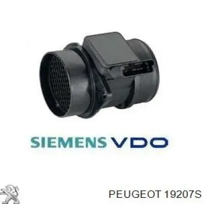 Czujnik przepływu powietrza, przepływomierz powietrza M.A.F. 19207S Peugeot/Citroen