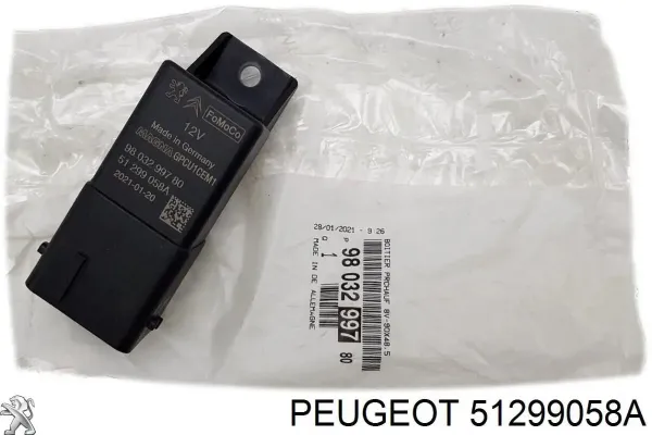 Przekaźnik świec żarowych 51299058A Peugeot/Citroen