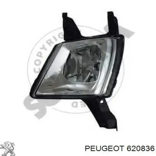 Lampa przeciwmgielna lewa do Peugeot 407 SW 6E