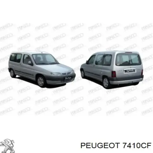  Zderzak tylny Citroen Berlingo autobus (MF) (1996 - 2008) 