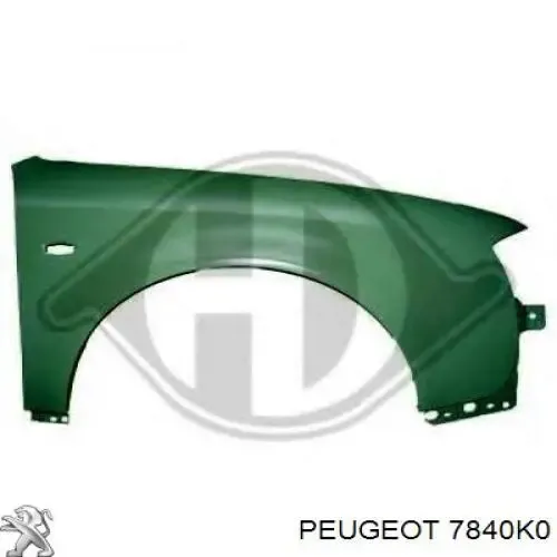 Błotnik przedni lewy Peugeot 206 2D
