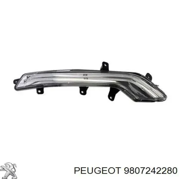 Reflektor do jazdy dziennej prawy 9807242280 Peugeot/Citroen