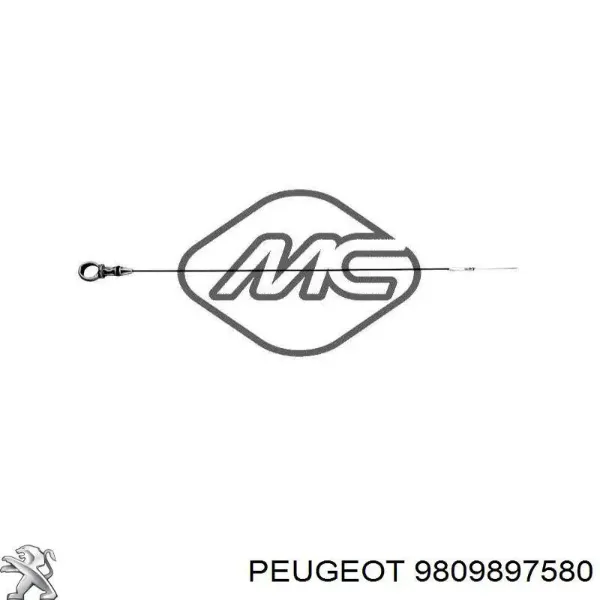 Bagnet poziomu oleju w silniku 9809897580 Peugeot/Citroen