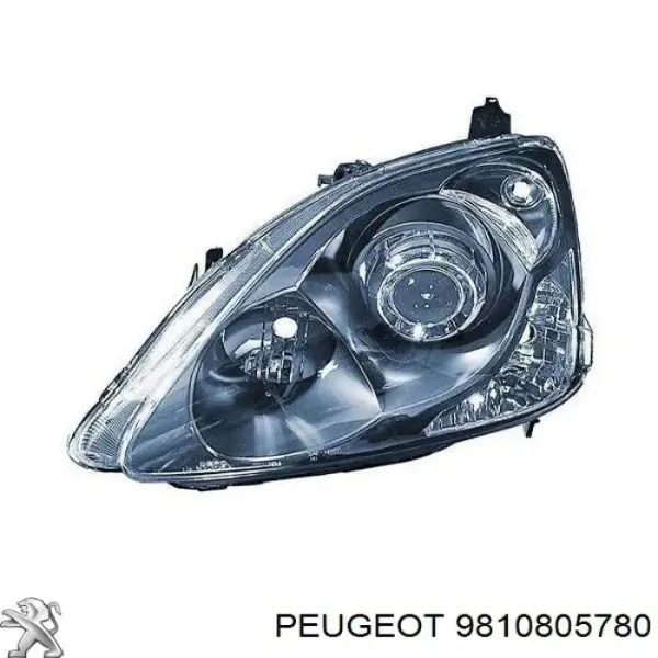 Reflektor lewy 9810805780 Peugeot/Citroen