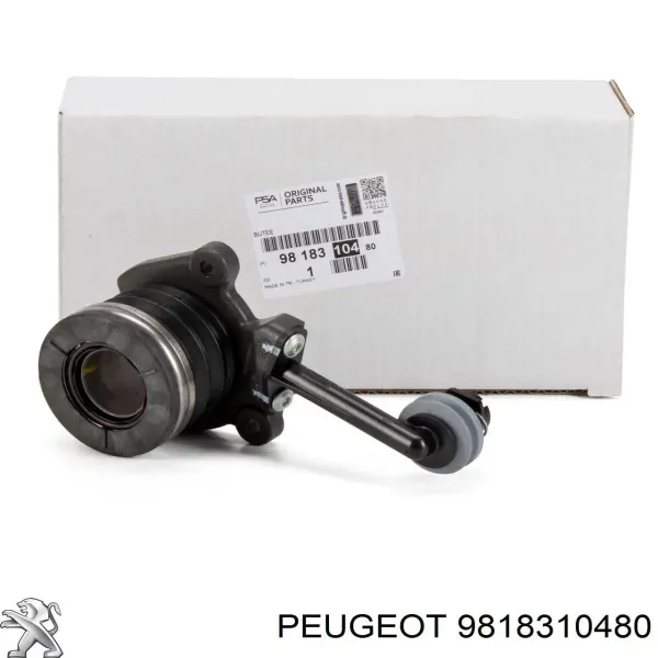 Cylinder roboczy sprzęgła (wysprzęglik) w komplecie z łożyskiem wyciskowym 9818310480 Peugeot/Citroen