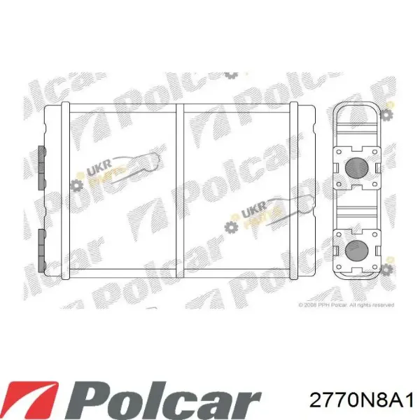 Chłodnica nagrzewnicy (ogrzewacza) 2770N8A1 Polcar