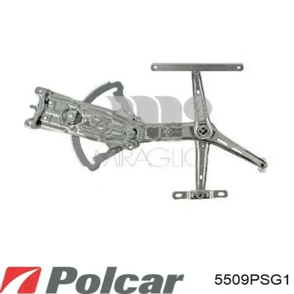Mechanizm podnoszenia szyby drzwi przednich lewych 5509PSG1 Polcar