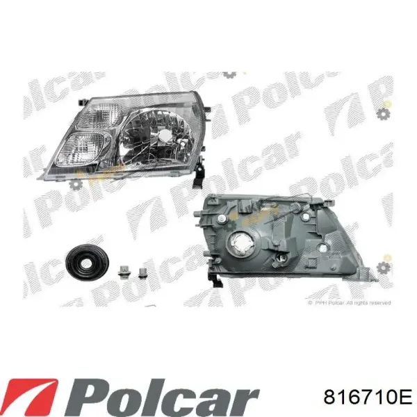 Reflektor prawy 816710E Polcar