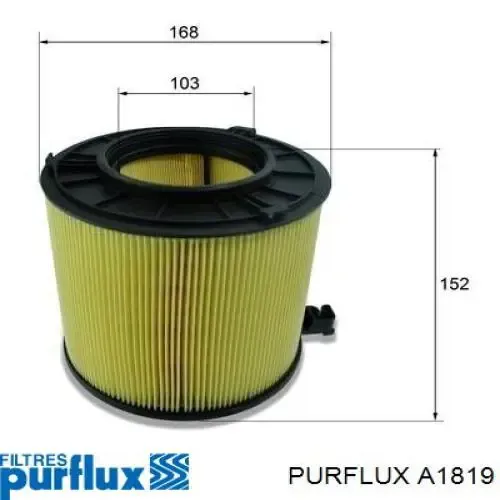 Filtr powietrza A1819 Purflux