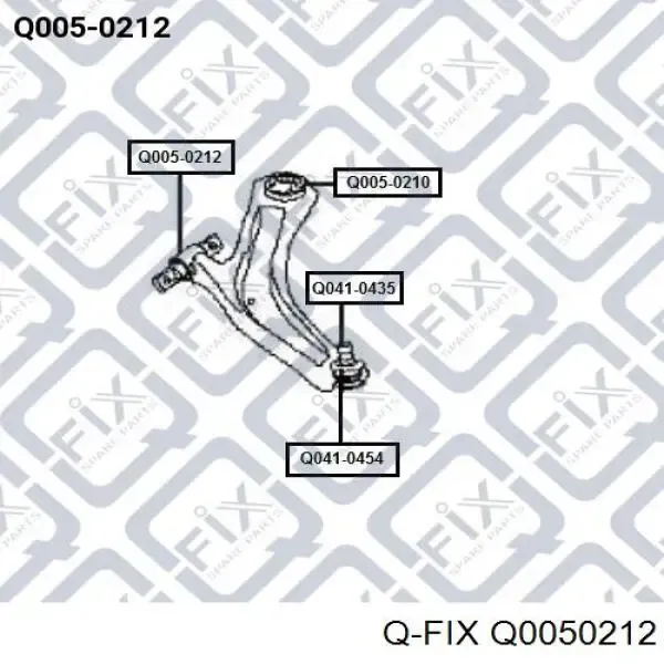 Silentblock przedniego wahacza dolnego Q0050212 Q-fix